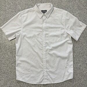 Gibson Trading Co Shirt Mens L Short Sleeve Button Up Striped Textured Western